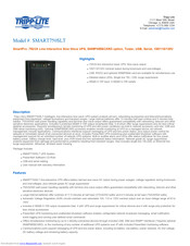 Tripp Lite SMART750SLT Specification