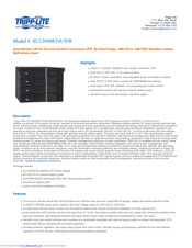 Tripp Lite SmartOnline SU12000RT4UHW Specification