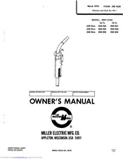 Miller Electric MMT-210A Owner's Manual