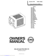 Miller Electric MOG--250/250-PRC Owner's Manual