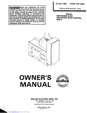 Miller Electric MOTORIZED SLIDE Owner's Manual