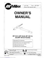 Miller Electric MT-18V-12 Owner's Manual