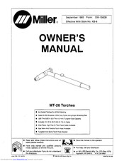 Miller Electric MT-26 Torches Owner's Manual