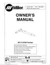 Miller Electric MT-17 STRAW Torches Owner's Manual
