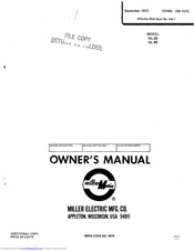 Miller Electric GL-40 Owner's Manual