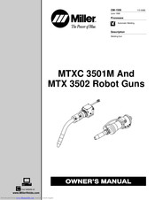 Miller MTX 3502 ROBOT GUN Owner's Manual