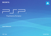 Sony PlayStation Portable PSP-1004 Quick Reference