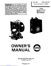 Miller TRAVEL MAASTER SPT-1C Owner's Manual