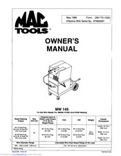 Mac Tools MW 145 Owner's Manual
