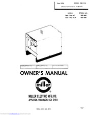 Miller Electric Two Fifty AC Owner's Manual