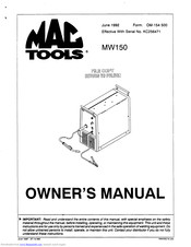 Mac Tools MW15O Owner's Manual