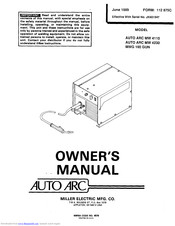 Miller Electric AUTO ARC MW 4110 Owner's Manual