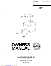 Miller VCI-1 Owner's Manual