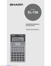 Sharp EL-738 Operation Manual