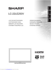 Sharp LC-24LE250K-WH Operation Manual