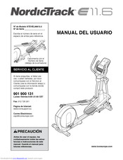 NordicTrack E 11.6 Elliptical Manual Del Usuario