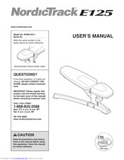 NordicTrack E125 Bench Manual