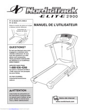 NordicTrack E2900 Treadmill Manuel De L'utilisateur