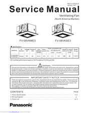 panasonic FV-08VKSE3 Service Manual