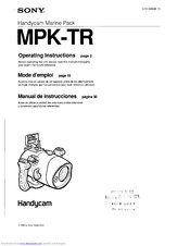 Sony MPK-TR Operating Instructions Manual