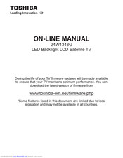 Toshiba 24W1343G Online Manual