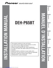 Pioneer DEH-P65BT Installation Manual