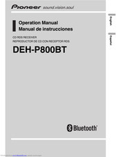 Pioneer DEH-P800BT Operation Manual