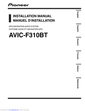 Pioneer AVIC-F310BT Installation Manual