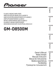 Pioneer GM-D8500M Owner's Manual