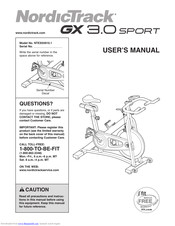NordicTrack Gx3.0 Bike Manual