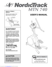 NordicTrack MTN 740 User Manual
