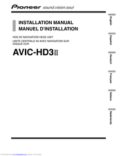 Pioneer AVIC-HD3II Installation Manual