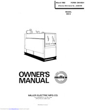 Miller Electric WD-5 Owner's Manual