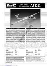 REVELL Glider Plane Segelflugzeug ASK 21 Assembly Manual