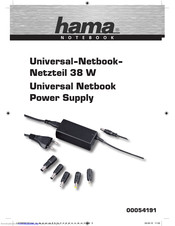Hama Universal Netbook Power Supply Operating	 Instruction