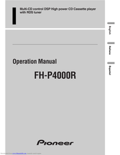 Pioneer FH-P4000R Operation Manual