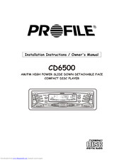 Profile CD6500 Installation Instructions & Owner's Manual