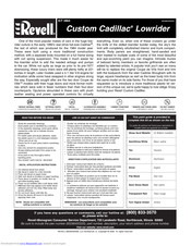 REVELL CUSTOM CADILLAC LOWRIDER Assembly Manual