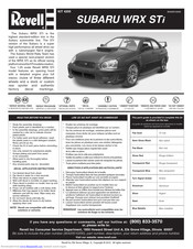 REVELL Subaru WRX STI 4205 Assembly Manual
