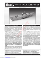 REVELL Cerman Submarine Wilhelm Bauer Assembly Instructions Manual