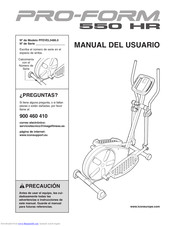ProForm 550 Hr Elliptical Manual Del Usuario