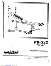 Weider WB-320 Classic Assembly Instructions Manual
