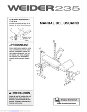 Weider 325 Bench Manual Del Usuario