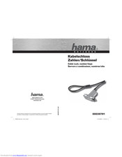 Hama Cable Lock Operating	 Instruction