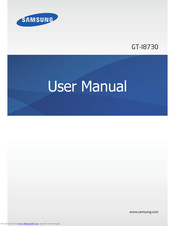 Samsung GT-I8730 User Manual