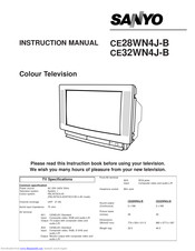 Sanyo CE28WN4J-B Instruction Manual