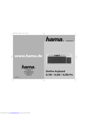 Hama Slimline SL100 Operating	 Instruction