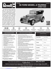 REVELL '30 Ford Model A Touring Street Rod Assembly Manual