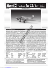 REVELL Junkers Ju-52/2M Civil Version Assembly Manual