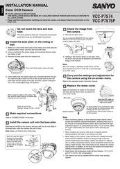 Sanyo VCC-P7575P Pan-Focus Installation Manual